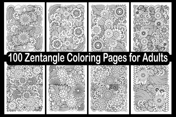 100 Zentangle Coloring Pages for Adults: A Comprehensive Guide for Creators and Sellers