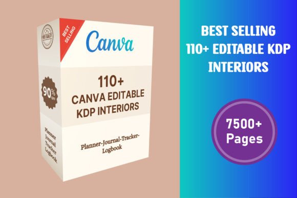110 Canva Editable KDP Interior Bundle: A Versatile Resource for Customizable Design Needs