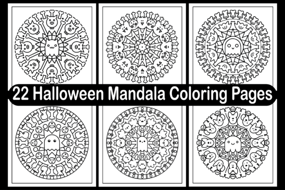 22 Halloween Mandala Coloring Pages