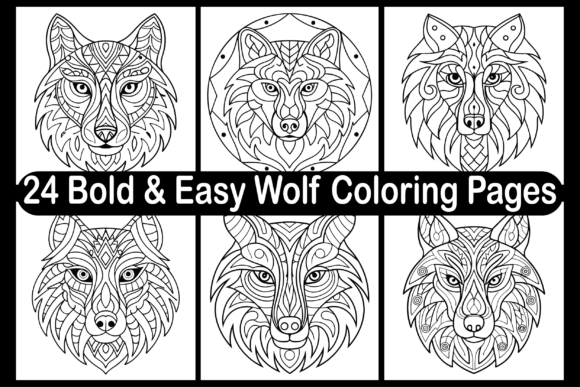 24 Bold Easy Wolf Coloring Pages