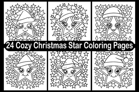 24 Cozy Christmas Star Coloring Pages for Adults