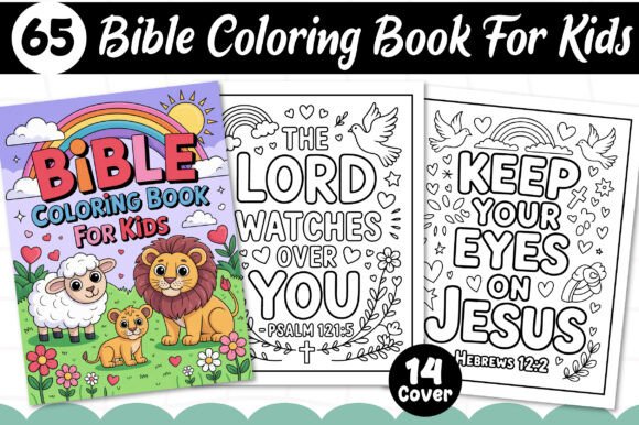65 Pages Bible Coloring Book for Kids