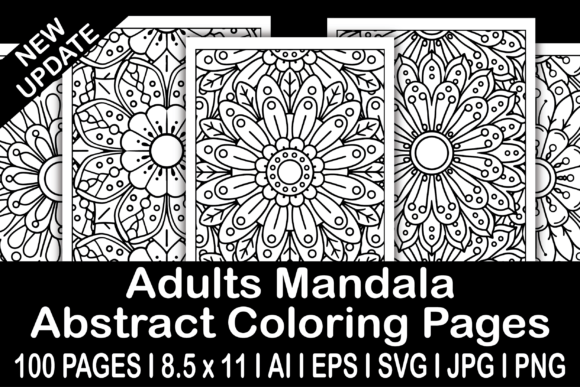 Adults Mandala Abstract Coloring Pages