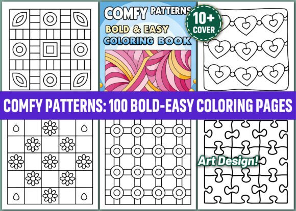 Bold Easy Comfy Patterns Coloring Pages for Stress-Free Creativity