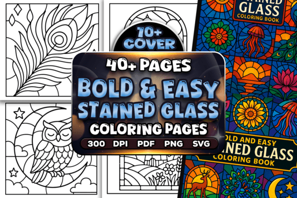Easy Stained Glass Patterns Coloring