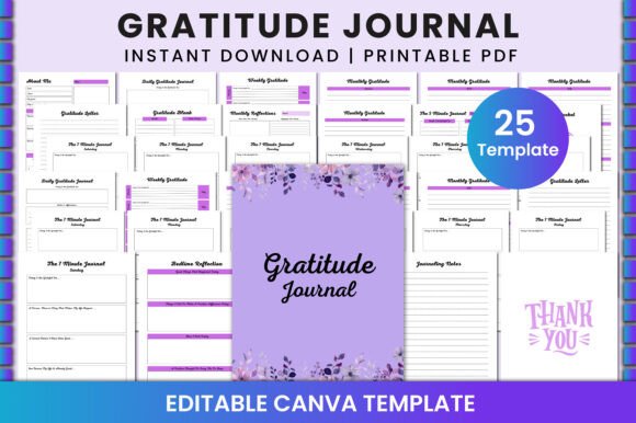 Gratitude Journal for Canva KDP Interior