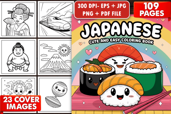 Japanese Coloring Pages Cute and Easy: A Serene Creative Experience