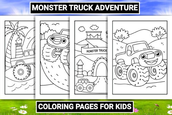 Monster Truck Adventure Coloring Pages: A Creative Escape for All Ages