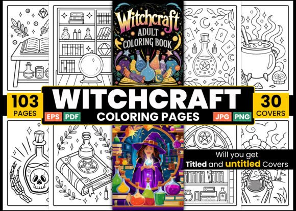 Witchcraft Magical Potions Coloring Page: A Creative Escape for Mind and Soul